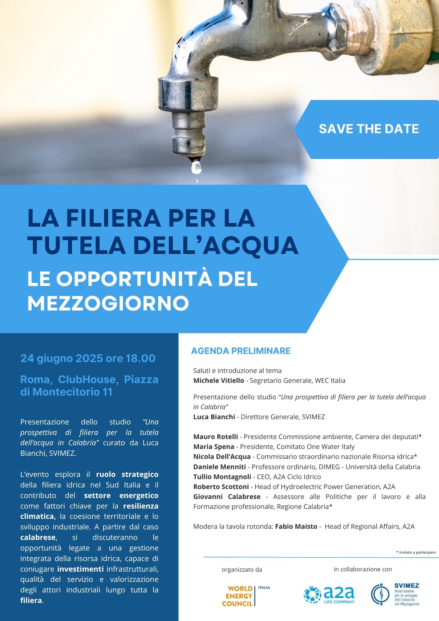 La filiera per la tutela dell'acqua. Le opportunità del Mezzogiorno